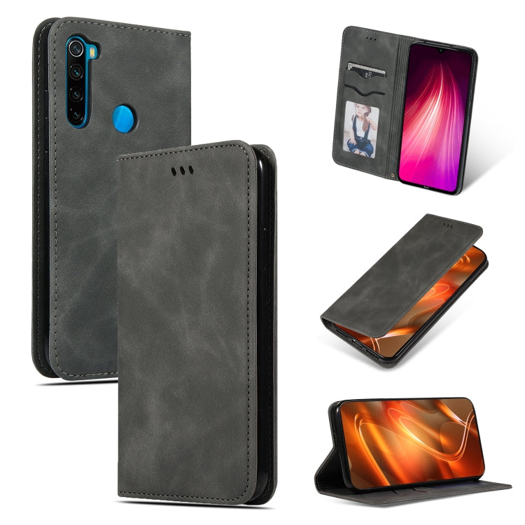 Custodia in pelle a vibrazione orizzontale magnetica per affari Retro Skin Feel, For Xiaomi Redmi Note 8, For Xiaomi Redmi Note8 Pro