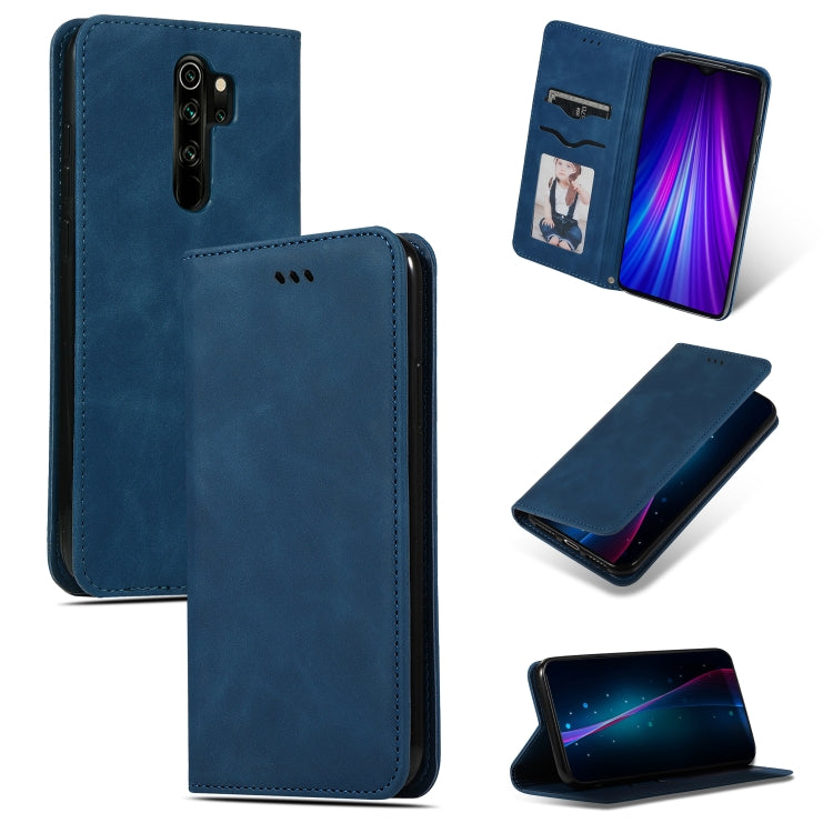 Custodia in pelle a vibrazione orizzontale magnetica per affari Retro Skin Feel, For Xiaomi Redmi Note 8, For Xiaomi Redmi Note8 Pro