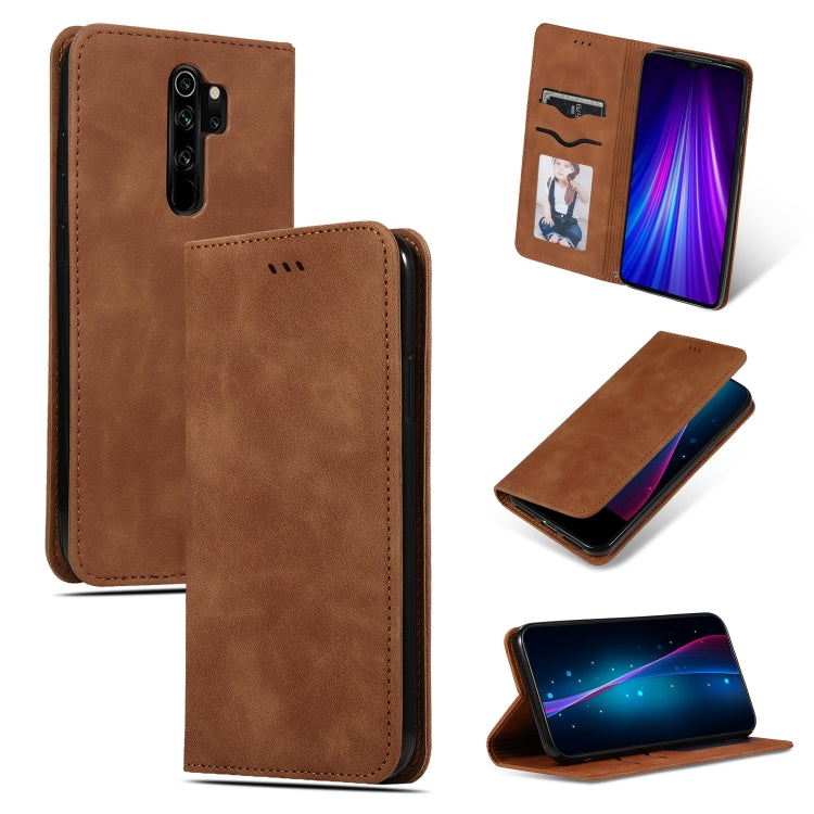 Custodia in pelle a vibrazione orizzontale magnetica per affari Retro Skin Feel, For Xiaomi Redmi Note 8, For Xiaomi Redmi Note8 Pro