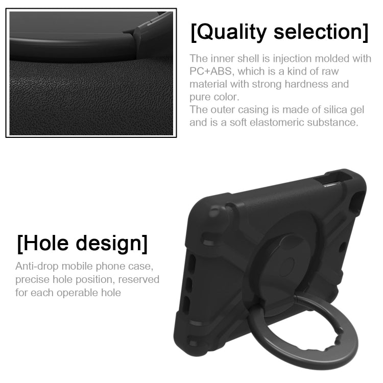 Guscio protettivo piatto EVA + PC con staffa rotante a 360 °, For iPad MINI1/2/3, For iPad MINI 4/5, For iPad Air/Air2/Pro9.7