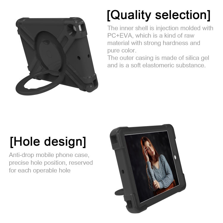 Guscio protettivo piatto EVA + PC con staffa rotante a 360 °, For iPad 10.2