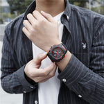 Orologio SANDA 775 Orologio elettronico da uomo Studenti delle scuole medie per adulti Gioventù Sport multifunzionale Trend doppio orologio