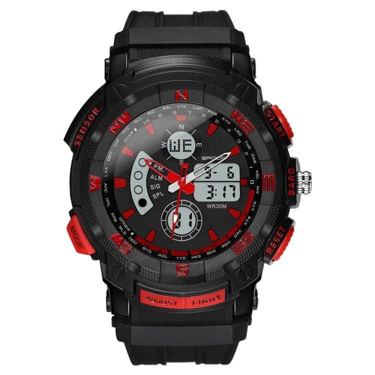 Orologio SANDA 775 Orologio elettronico da uomo Studenti delle scuole medie per adulti Gioventù Sport multifunzionale Trend doppio orologio