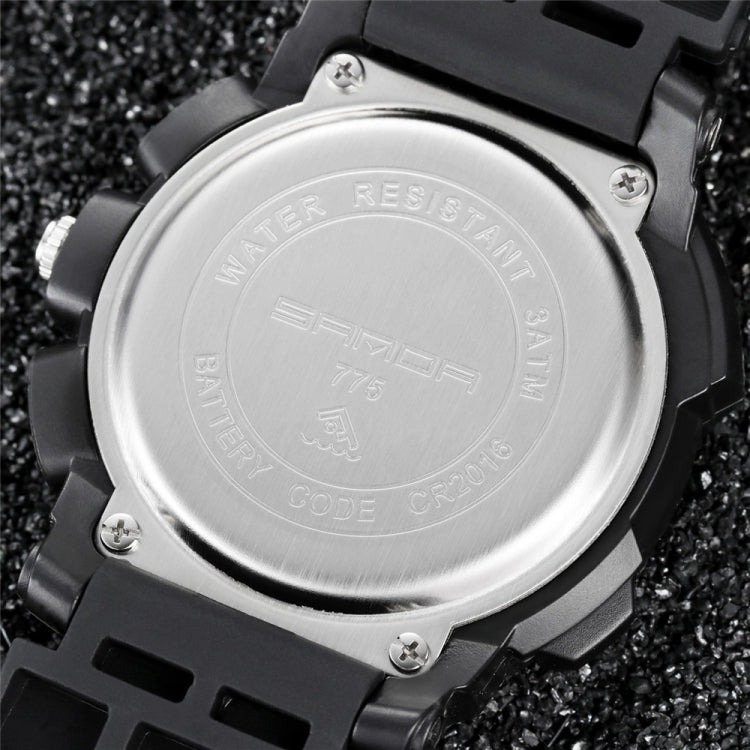 Orologio SANDA 775 Orologio elettronico da uomo Studenti delle scuole medie per adulti Gioventù Sport multifunzionale Trend doppio orologio