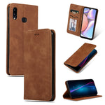 Custodia in pelle a vibrazione orizzontale magnetica per affari Retro Skin Feel, For Galaxy A10S, For Galaxy A20S