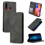 Custodia in pelle a vibrazione orizzontale magnetica per affari Retro Skin Feel, For Galaxy A10S, For Galaxy A20S