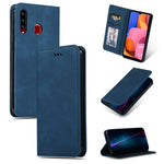 Custodia in pelle a vibrazione orizzontale magnetica per affari Retro Skin Feel, For Galaxy A10S, For Galaxy A20S