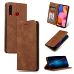 Custodia in pelle a vibrazione orizzontale magnetica per affari Retro Skin Feel, For Galaxy A10S, For Galaxy A20S