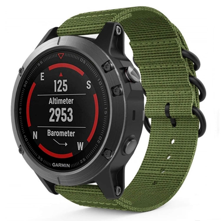 Per Jiamin Fenix5, cinturino in nylon a tre anelli da 22 mm