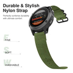 Per Jiamin Fenix5, cinturino in nylon a tre anelli da 22 mm