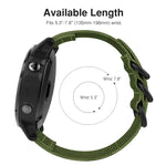 Per Jiamin Fenix5, cinturino in nylon a tre anelli da 22 mm