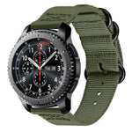 Per cinturino a tre anelli in nylon Samsung Galaxy Watch Active 22mm / S3, For Samsung Galaxy Watch Active 2 22mm / Gear S3
