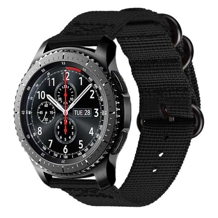 Per cinturino a tre anelli in nylon Samsung Galaxy Watch Active 22mm / S3, For Samsung Galaxy Watch Active 2 22mm / Gear S3