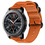 Per cinturino a tre anelli in nylon Samsung Galaxy Watch Active 22mm / S3, For Samsung Galaxy Watch Active 2 22mm / Gear S3