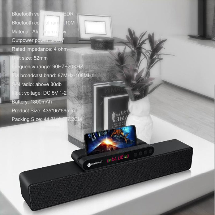 Newrixing NR5017 LED Altoparlante portatile Bluetooth Connessione TWS Altoparlante Sistema audio Altoparlante surround stereo da 10 W