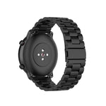 Adatto per Samsung Gear S2 Sport / Galaxy Watch Active 2 Cinturino universale in acciaio inossidabile da 20 mm con fibbia a farfalla Tre perline, black, Silver, gold, rose gold