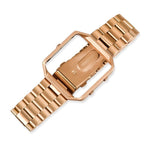 Adatto per Fitbit Blaze Smart Sports Watch Cinturino in metallo in acciaio inossidabile Montatura in metallo Fibbia a farfalla Cinturino a tre perline, Rose gold, gold, black, Silver