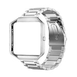 Adatto per Fitbit Blaze Smart Sports Watch Cinturino in metallo in acciaio inossidabile Montatura in metallo Fibbia a farfalla Cinturino a tre perline, Rose gold, gold, black, Silver