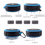 C6a Altoparlante a ventosa per altoparlante per auto Bluetooth wireless Chuck da esterno, supporto per scheda TF