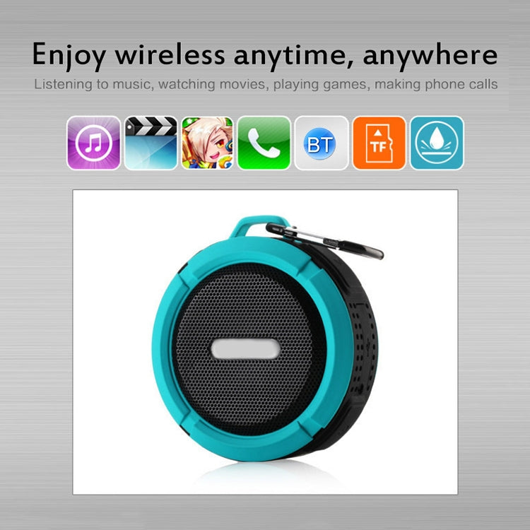 C6a Altoparlante a ventosa per altoparlante per auto Bluetooth wireless Chuck da esterno, supporto per scheda TF
