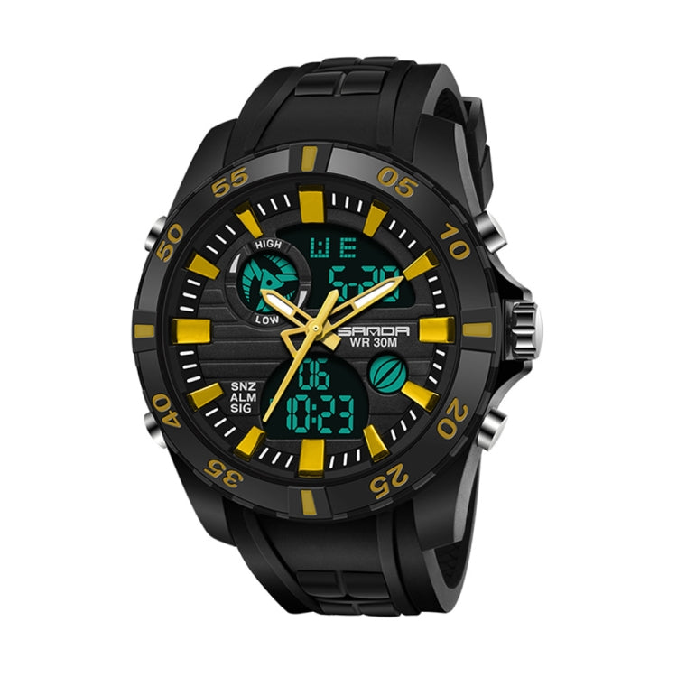 Orologio SANDA 791 Orologio da polso luminoso da uomo popolare con orologio elettronico multifunzionale sportivo di moda genuino