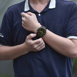 Orologio SANDA 791 Orologio da polso luminoso da uomo popolare con orologio elettronico multifunzionale sportivo di moda genuino