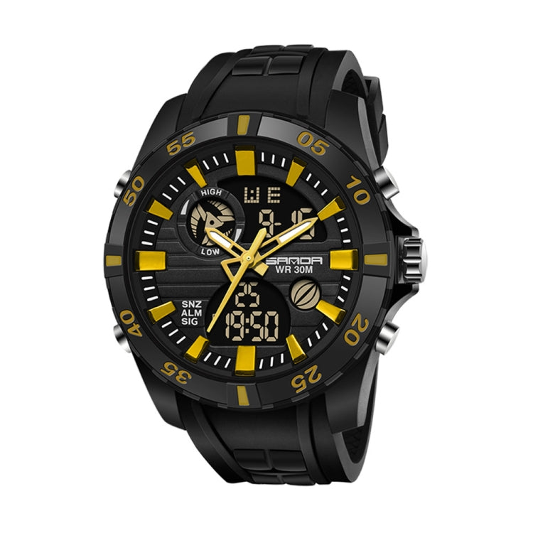 Orologio SANDA 791 Orologio da polso luminoso da uomo popolare con orologio elettronico multifunzionale sportivo di moda genuino