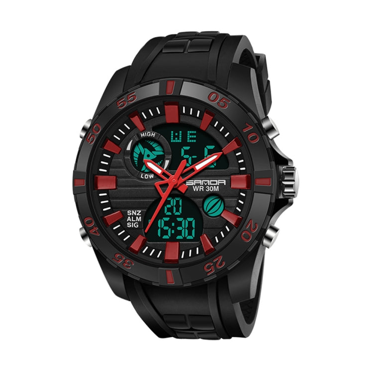 Orologio SANDA 791 Orologio da polso luminoso da uomo popolare con orologio elettronico multifunzionale sportivo di moda genuino
