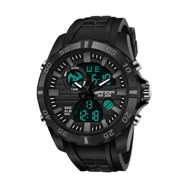 Orologio SANDA 791 Orologio da polso luminoso da uomo popolare con orologio elettronico multifunzionale sportivo di moda genuino