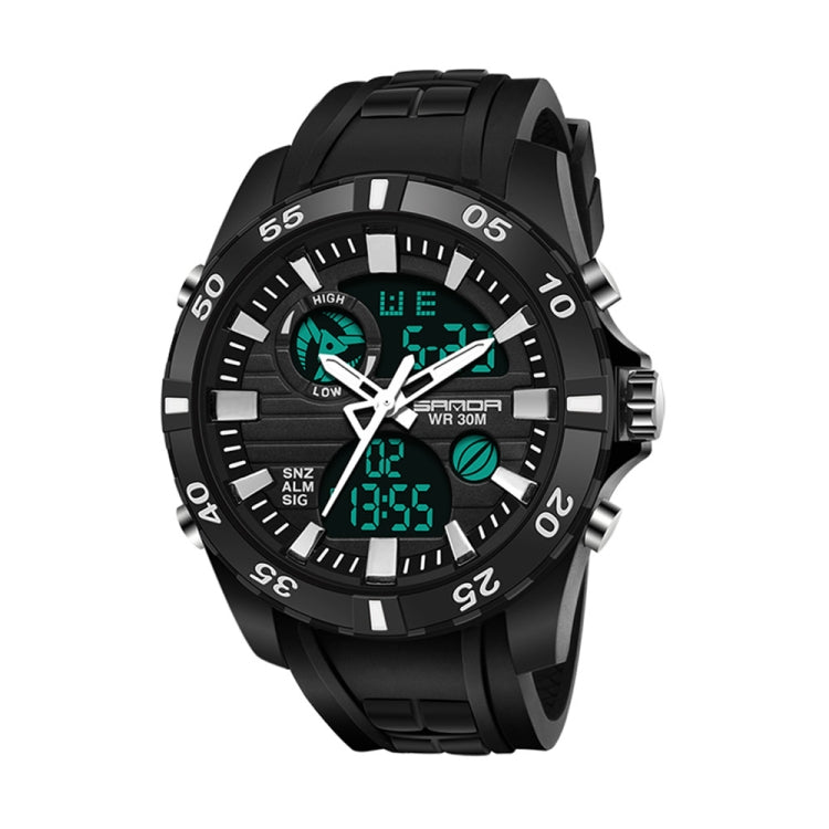 Orologio SANDA 791 Orologio da polso luminoso da uomo popolare con orologio elettronico multifunzionale sportivo di moda genuino