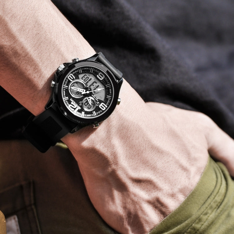 SANDA 793 Orologio da marea con quadrante grande Student Fashion Trend Orologio elettronico impermeabile a doppio bagliore multifunzione