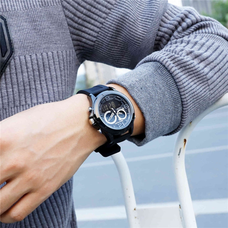 SANDA 793 Orologio da marea con quadrante grande Student Fashion Trend Orologio elettronico impermeabile a doppio bagliore multifunzione
