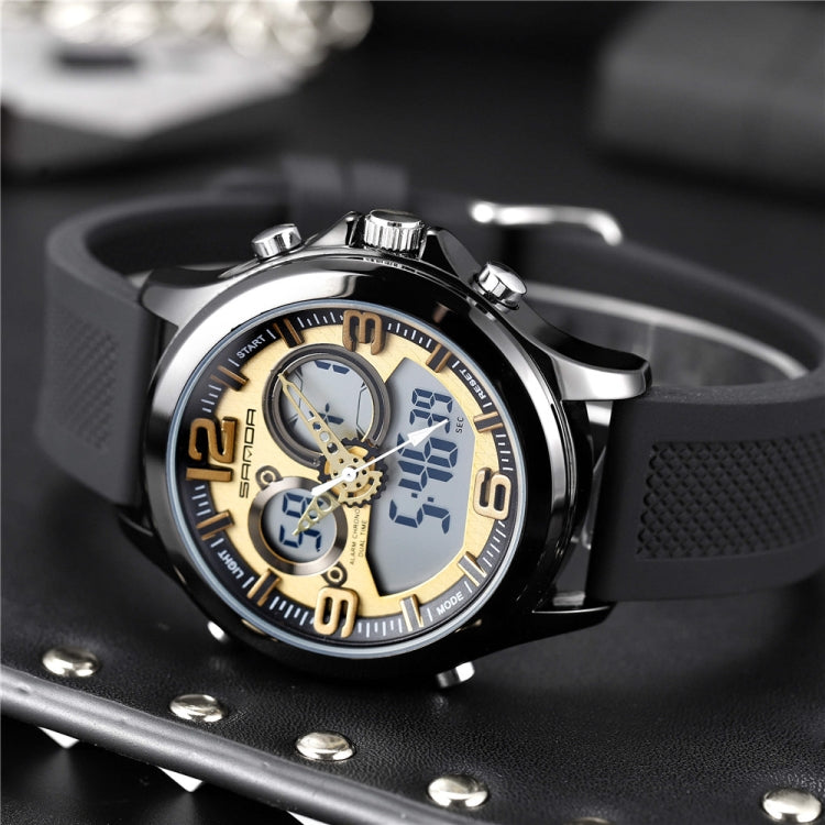SANDA 793 Orologio da marea con quadrante grande Student Fashion Trend Orologio elettronico impermeabile a doppio bagliore multifunzione