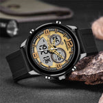 SANDA 793 Orologio da marea con quadrante grande Student Fashion Trend Orologio elettronico impermeabile a doppio bagliore multifunzione