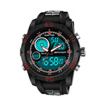 SANDA Nuovo orologio elettronico da uomo multifunzionale in plastica luminosa impermeabile per sport all'aria aperta