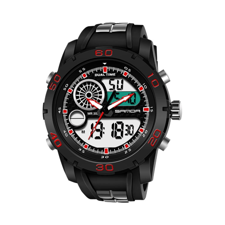 SANDA Nuovo orologio elettronico da uomo multifunzionale in plastica luminosa impermeabile per sport all'aria aperta