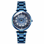 SANDA 1017 Lady Watch All Over The Sky Star Orologio girevole a 360 gradi Orologio da donna con cinturino in acciaio con diamanti