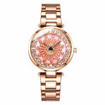 SANDA 1017 Lady Watch All Over The Sky Star Orologio girevole a 360 gradi Orologio da donna con cinturino in acciaio con diamanti