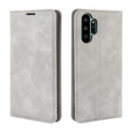 Per Galaxy Note10+ Custodia in pelle con ventosa magnetica da lavoro retro-skin con supporto, slot per carte e portafoglio, For Galaxy Note10+