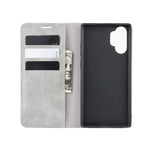 Per Galaxy Note10+ Custodia in pelle con ventosa magnetica da lavoro retro-skin con supporto, slot per carte e portafoglio, For Galaxy Note10+