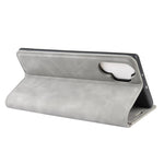 Per Galaxy Note10+ Custodia in pelle con ventosa magnetica da lavoro retro-skin con supporto, slot per carte e portafoglio, For Galaxy Note10+