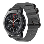 Per Samsung Galaxy Watch Active 20mm S3 Cinturino in nylon a tre anelli, For Samsung Galaxy Watch Active 2 20mm / Gear S3