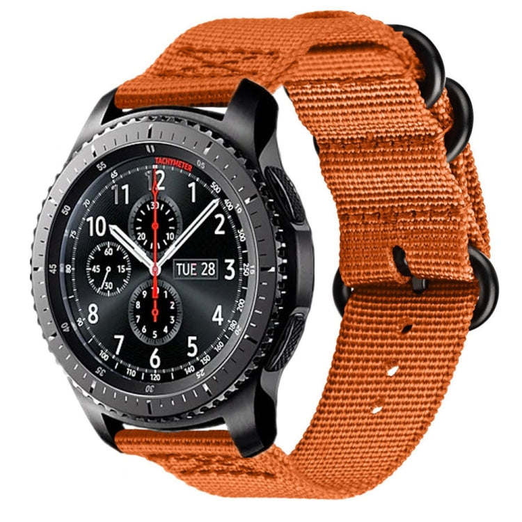 Per Samsung Galaxy Watch Active 20mm S3 Cinturino in nylon a tre anelli, For Samsung Galaxy Watch Active 2 20mm / Gear S3
