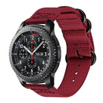Per Samsung Galaxy Watch Active 20mm S3 Cinturino in nylon a tre anelli, For Samsung Galaxy Watch Active 2 20mm / Gear S3