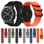 Per Samsung Galaxy Watch Active 20mm S3 Cinturino in nylon a tre anelli, For Samsung Galaxy Watch Active 2 20mm / Gear S3