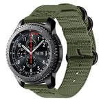 Per cinturino a tre anelli in nylon S3 Samsung Galaxy Watch Active 18mm, For Samsung Galaxy Watch Active 2 18mm / Gear S3