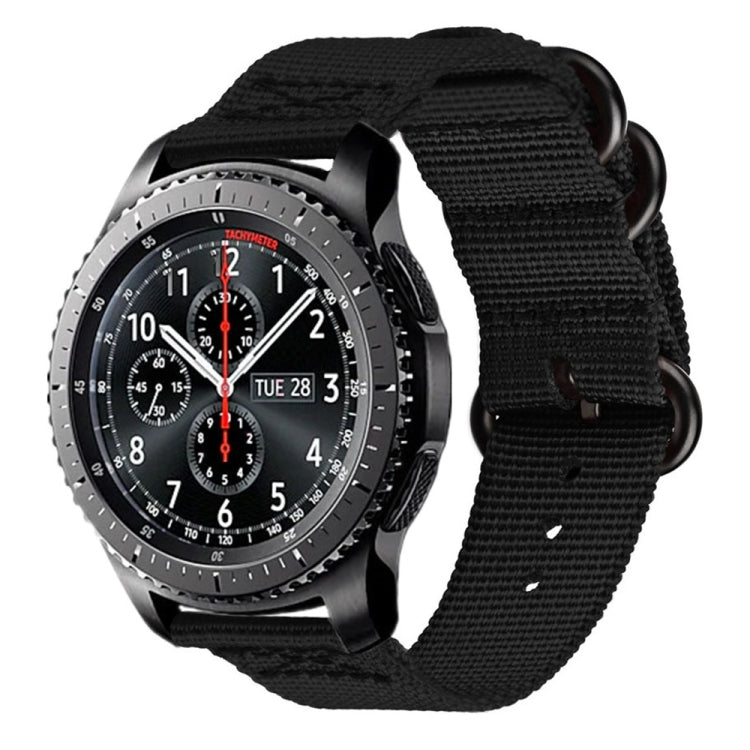 Per cinturino a tre anelli in nylon S3 Samsung Galaxy Watch Active 18mm, For Samsung Galaxy Watch Active 2 18mm / Gear S3