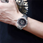SANDA1009 Orologio Uomo Studente Casual Cinturino Acciaio Impermeabile Orologio Uomo
