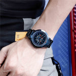 SANDA1009 Orologio Uomo Studente Casual Cinturino Acciaio Impermeabile Orologio Uomo
