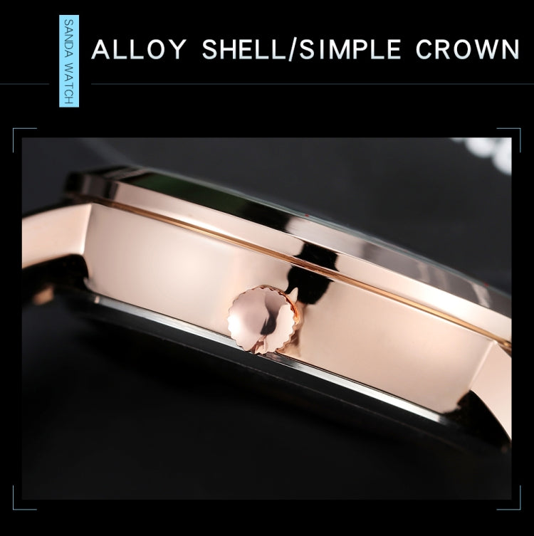 SANDA1009 Orologio Uomo Studente Casual Cinturino Acciaio Impermeabile Orologio Uomo